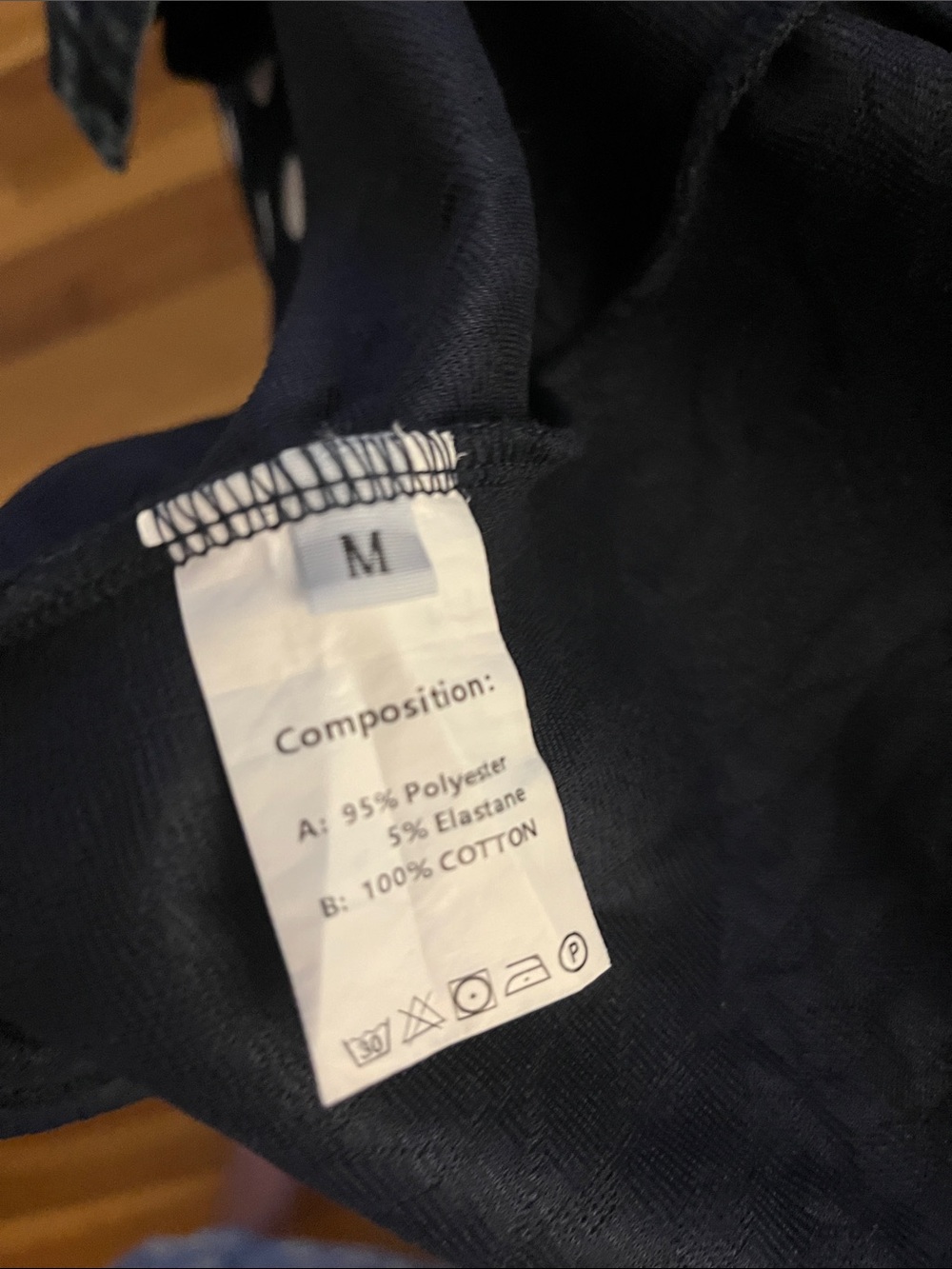 Womans Quilt look Navy Shirt /Jacket with Denim Trim.. - Picture 2 of 2